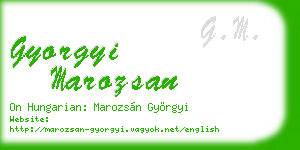 gyorgyi marozsan business card