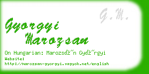 gyorgyi marozsan business card